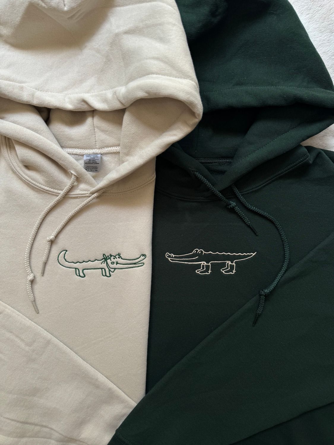 Crocodile Love Matching Couples Set - custom sleeves &amp; roman numerals under design option
