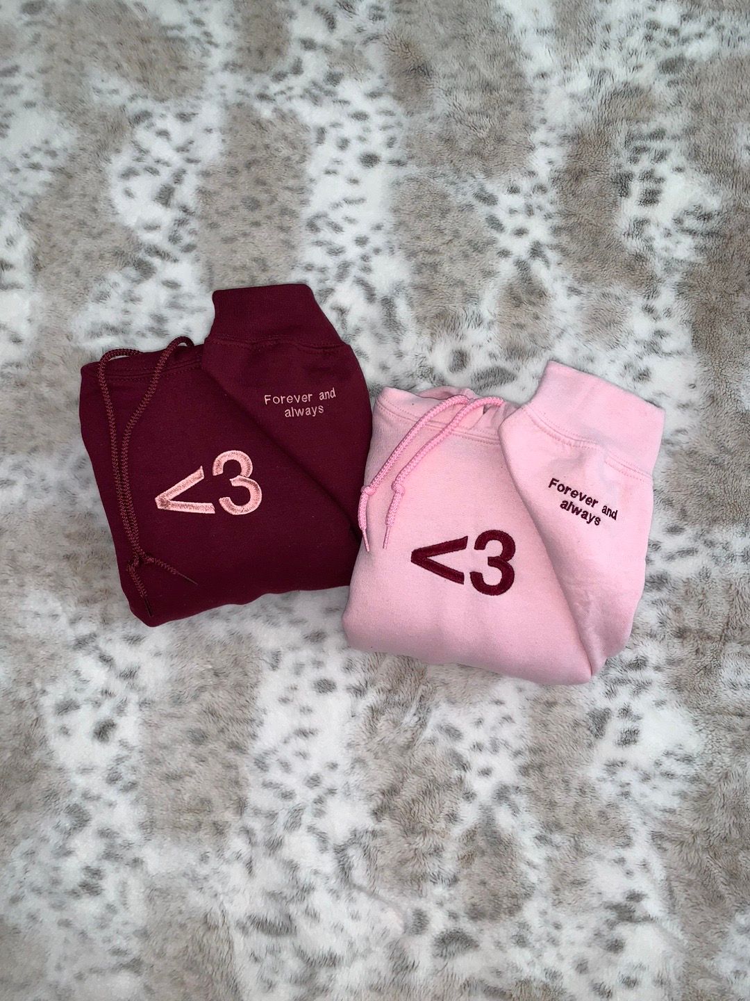 Customizable Heart &lt;3 Matching Set - custom sleeves &amp; roman numerals under design option