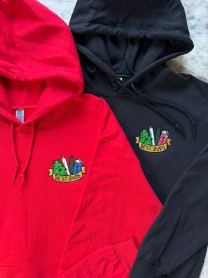 Best Buds Matching Embroidery Set for couples &amp; besties - custom lighter color &amp; sleeve option