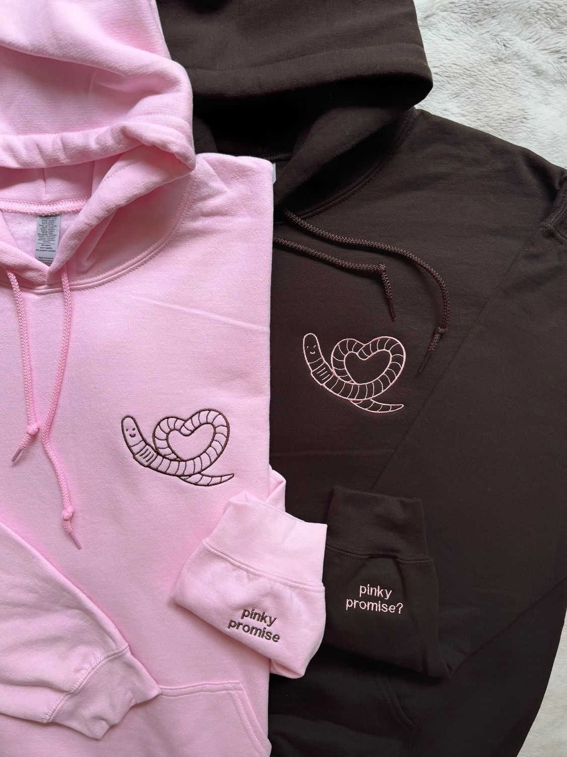 Worm Heart Embroidery Set - custom sleeves &amp; roman numerals under design option