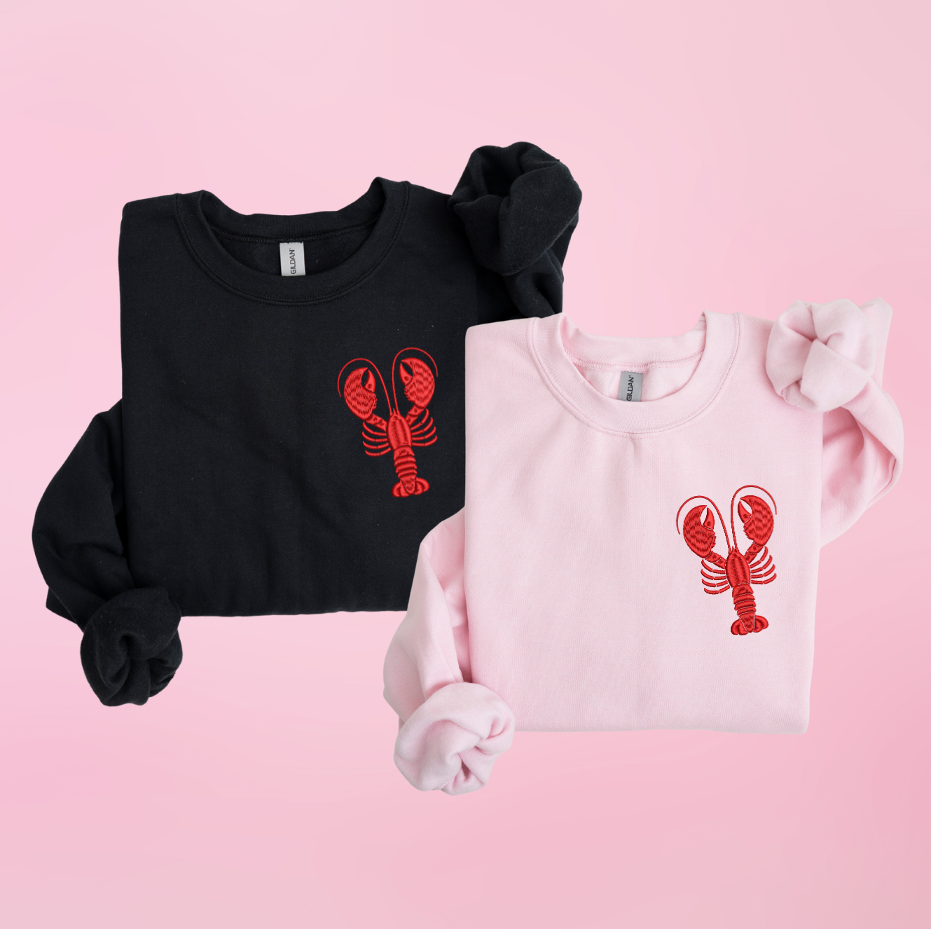Lobster Love Matching Couples Set - custom sleeves &amp; roman numerals under design option