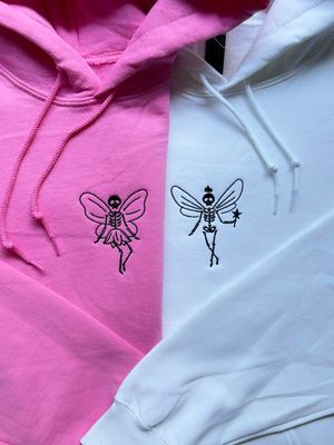 Skeleton Fairies Matching Embroidery Set - custom sleeve option