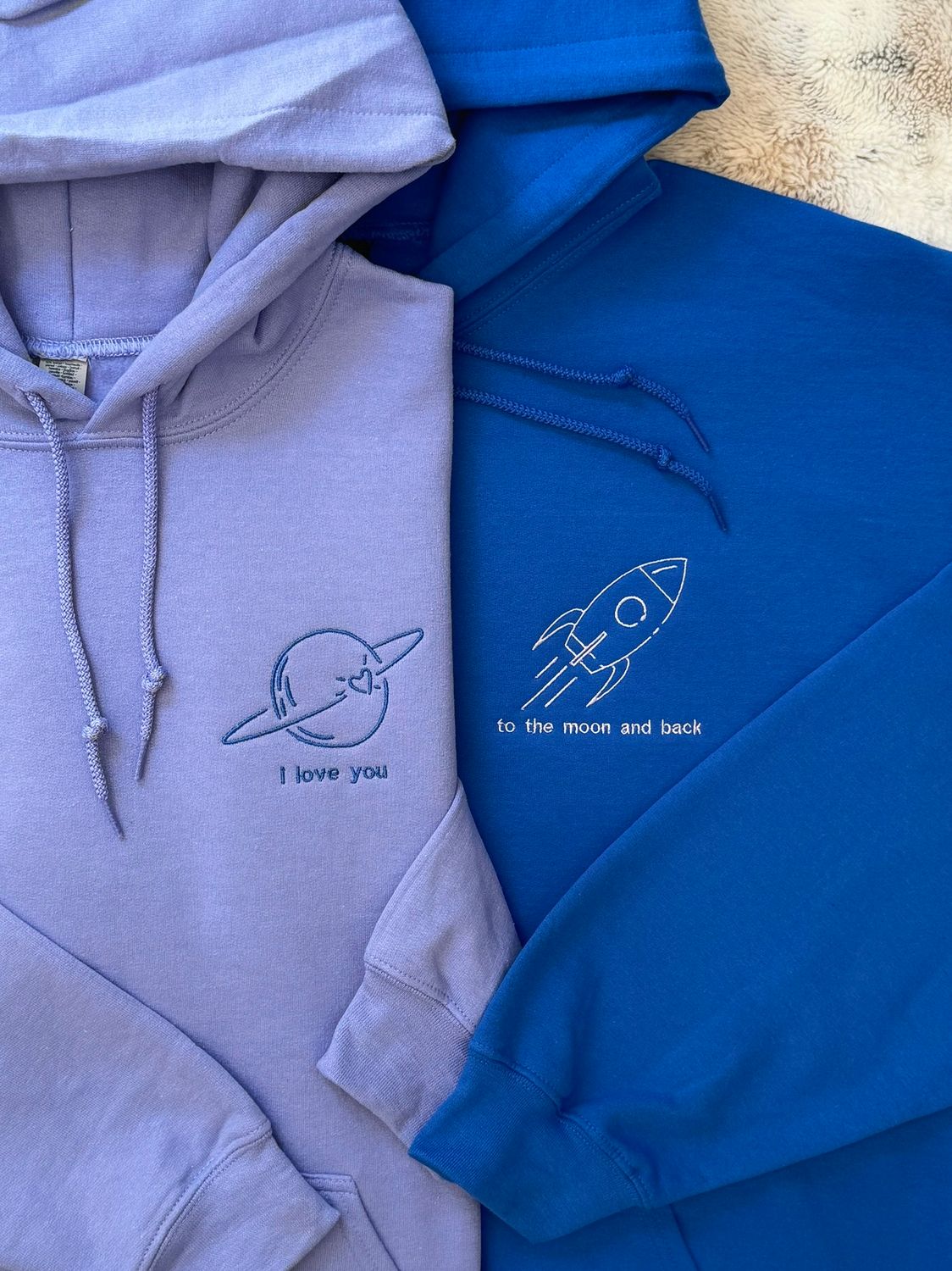 I Love You to the Moon &amp; Back Matching Set - custom sleeve option