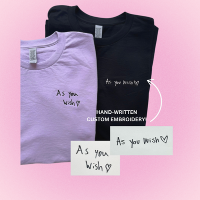 Custom Handwritten Embroidery