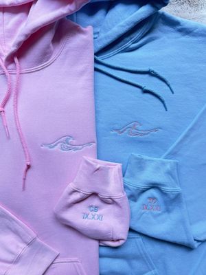 Wave Matching Embroidery Set - custom sleeves &amp; roman numerals under design option