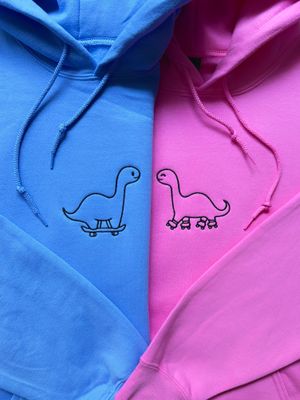 Dino Skaters Matching Set for couples &amp; besties - custom sleeve option