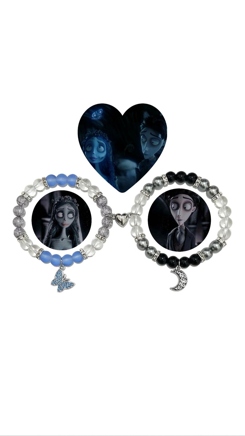 Victor + Emily Halloween Matching Couples Bracelets