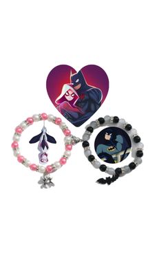 Spider Gwen + Batman Love Matching Couples Bracelets
