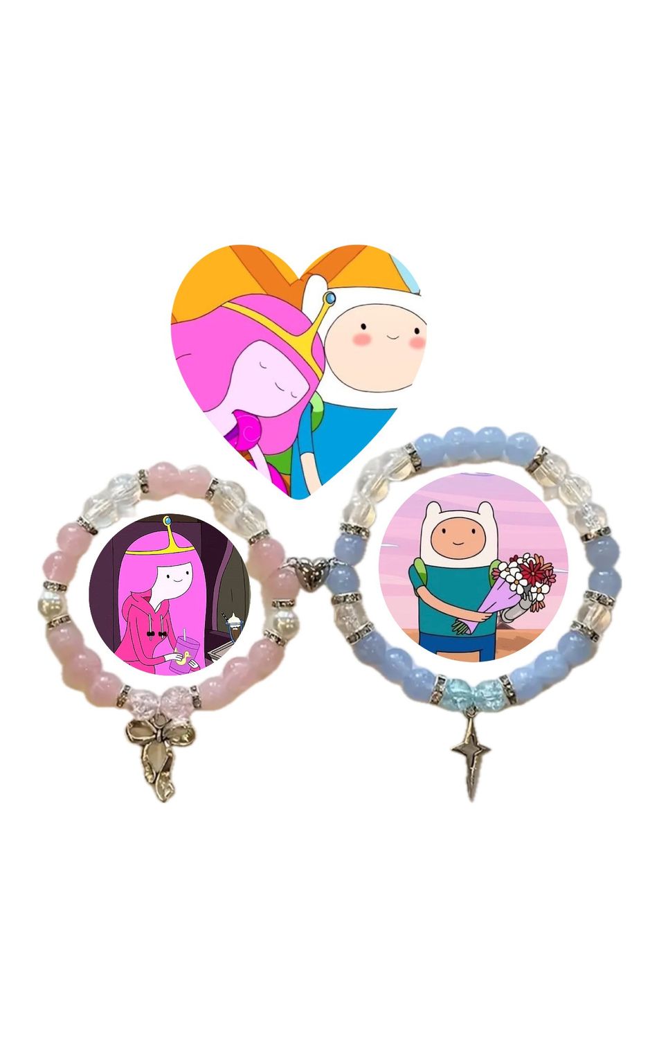Princess Bubblegum + Finn Matching Couples Bracelets