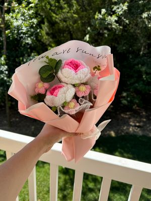 Crochet Flower Bouquet Gift