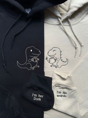 Tea-Rex Matching Couples/ Besties Set - custom sleeve option