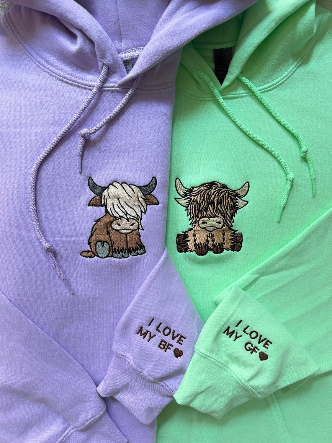 Highland Cows Matching Set - custom sleeves &amp; roman numerals under design option