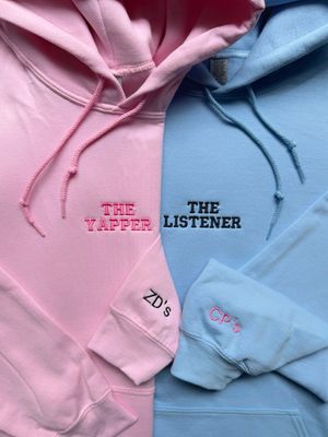 The Yapper ~ The Listener Matching Embroidery Set - custom sleeve option