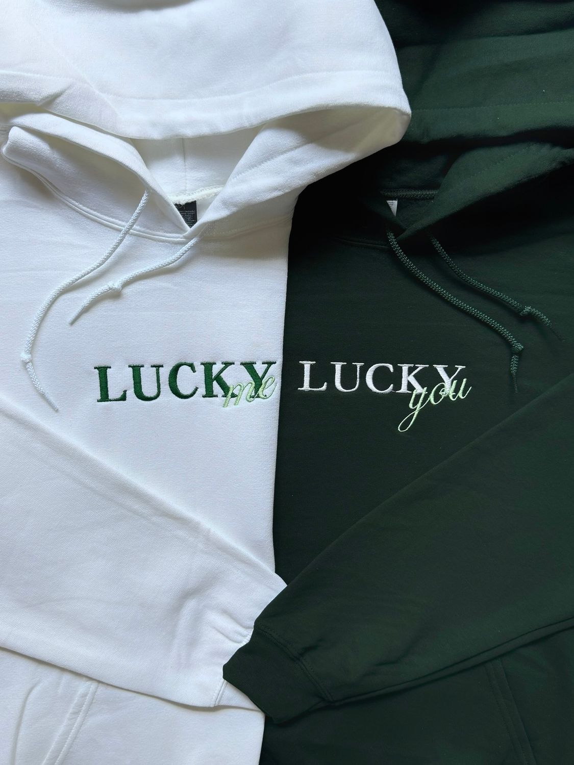 Lucky You, Lucky Me Matching Couples Set - custom sleeve option