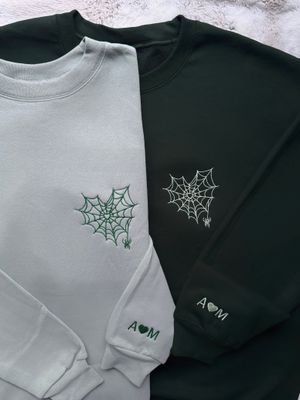 Spiderweb Heart Design 2.0 Matching Couples Set