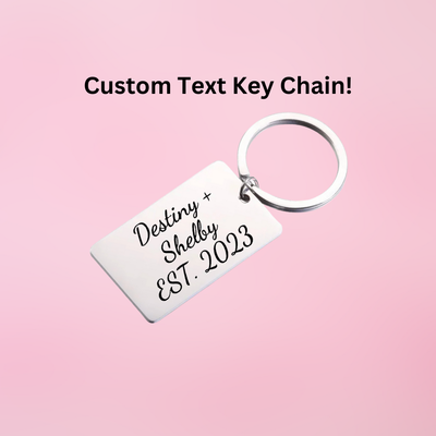 Custom Text Engraved KeyChain