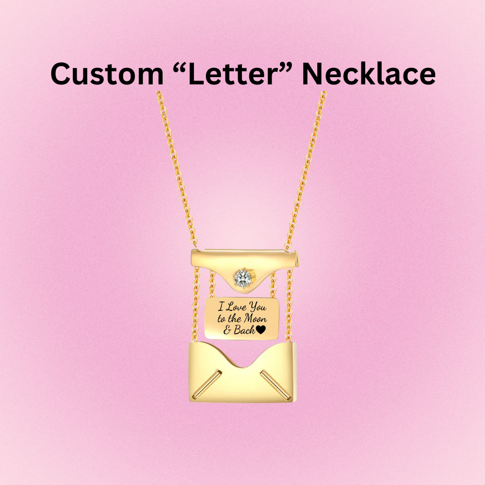 &quot;Love Letter&quot; Custom Engraved Chain Necklace