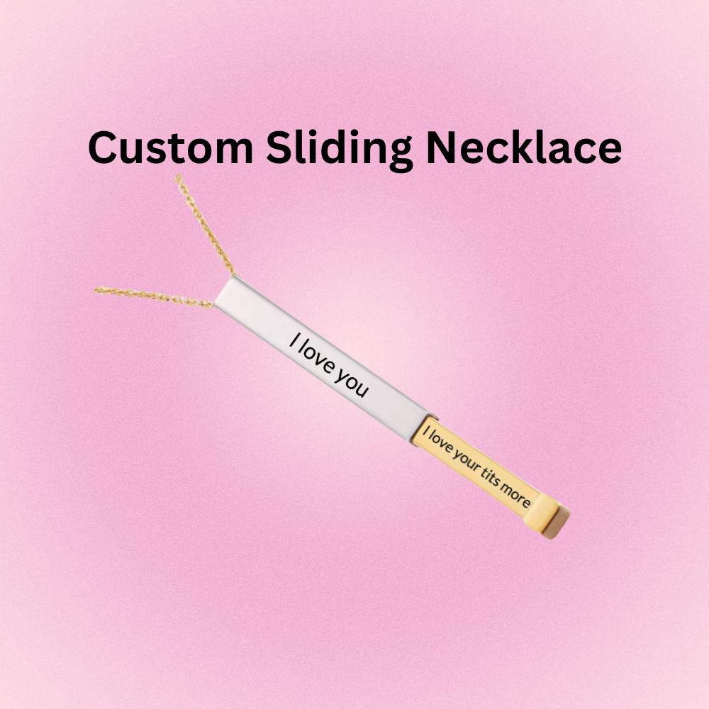 PREORDER - Custom Engraved Sliding Necklace