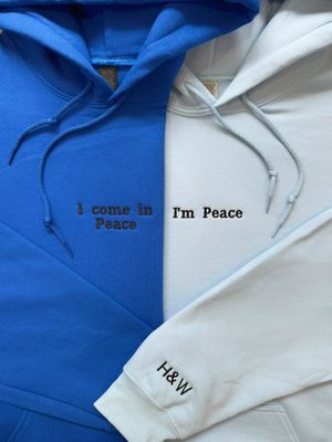 I Come in Peace ~ I&#39;m Peace Matching Embroidery Set