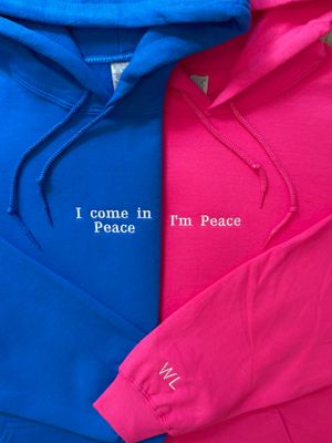 I Come in Peace ~ I&#39;m Peace Matching Embroidery Set