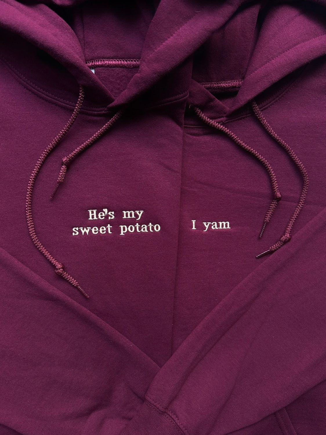 He&#39;s my Sweet Potato ~ I Yam Matching Embroidery Set - custom sleeve option