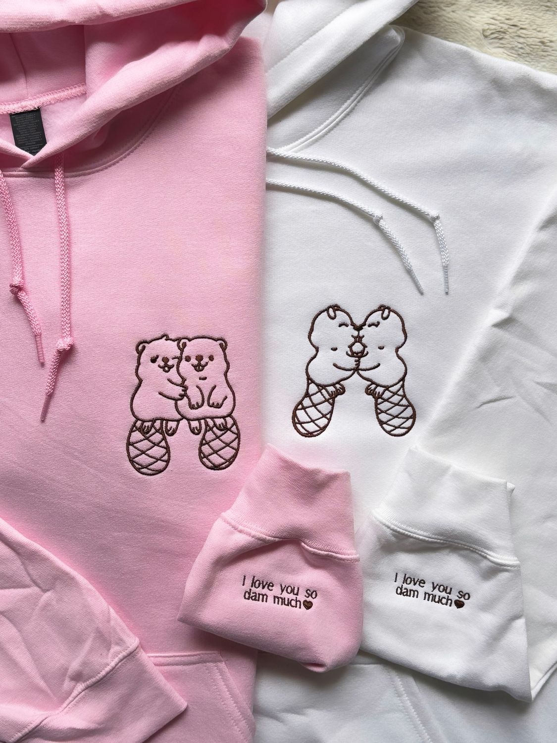 &quot;I Love You So Dam Much&quot; Beaver Matching Couples Set