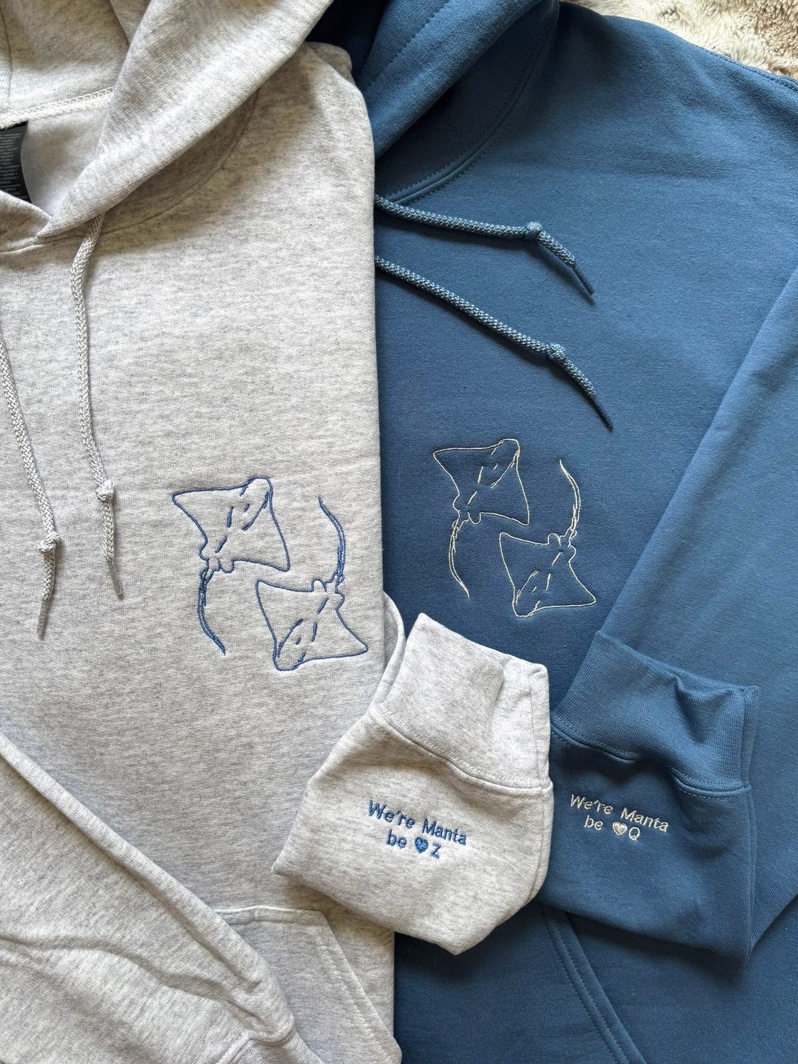 Stingray Love Matching Embroidery Set - custom sleeves &amp; roman numerals under design option