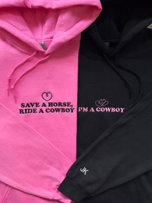 Save a Horse, Ride a Cowboy ~ I&#39;m a Cowboy Matching Embroidery Set