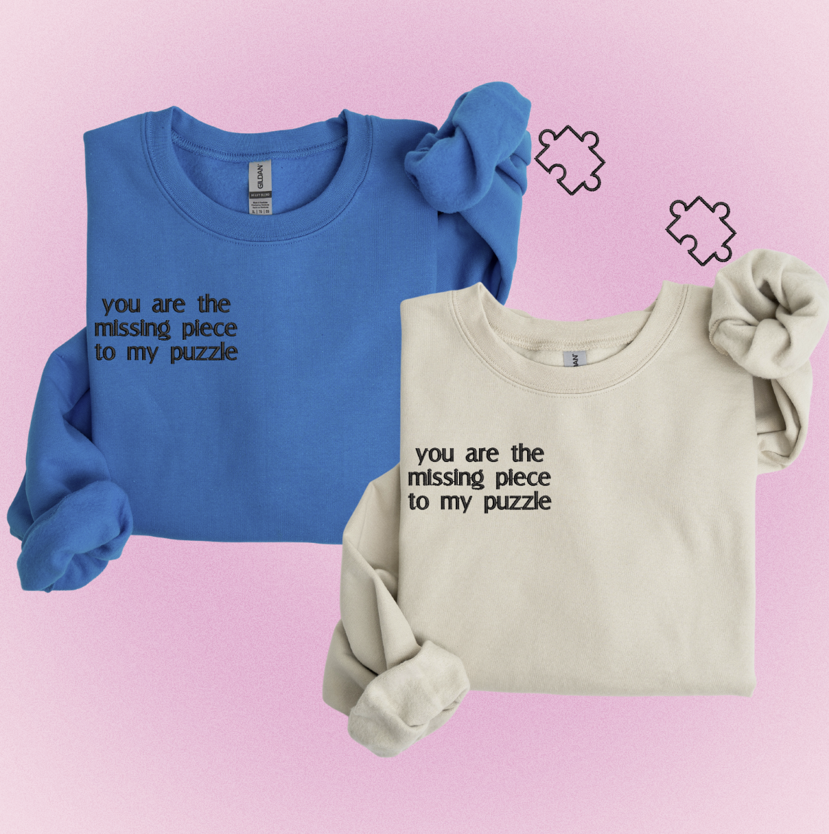 Missing Piece to my Puzzle Matching Embroidery Set