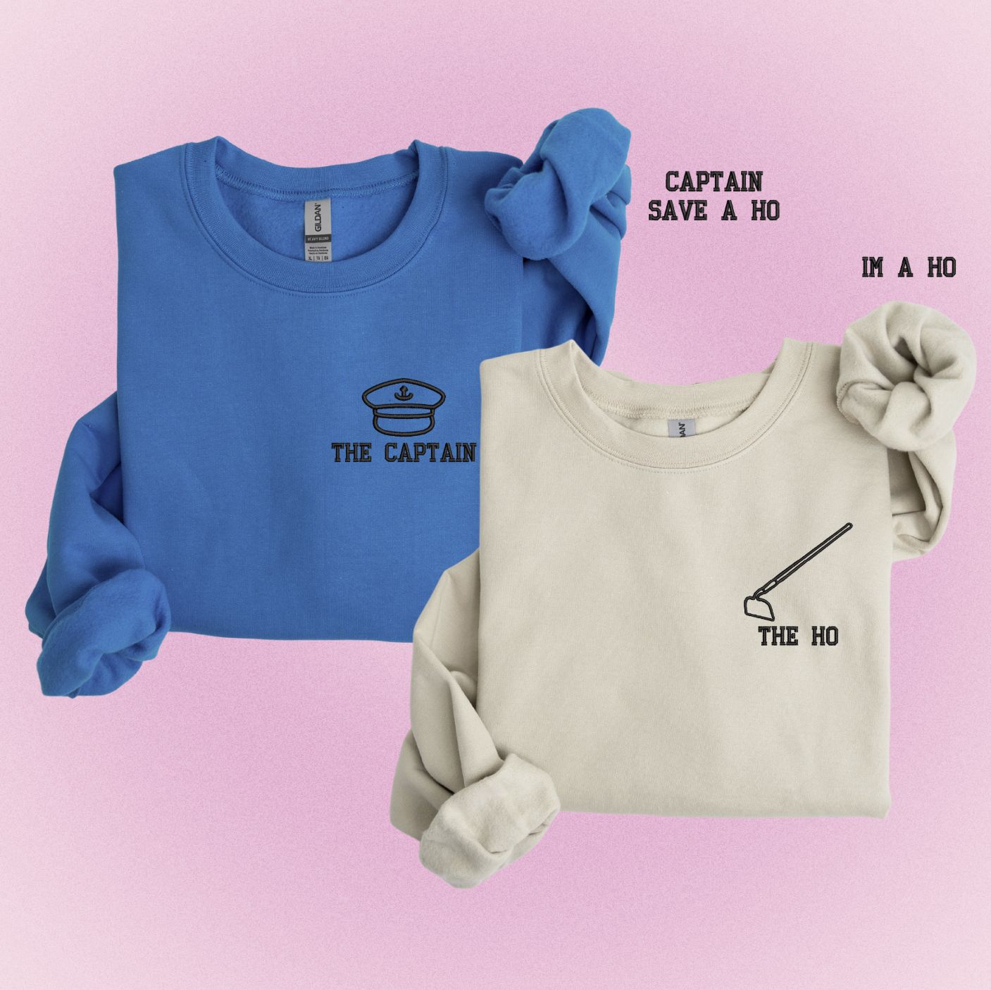 Custom Captain Matching Embroidery Set