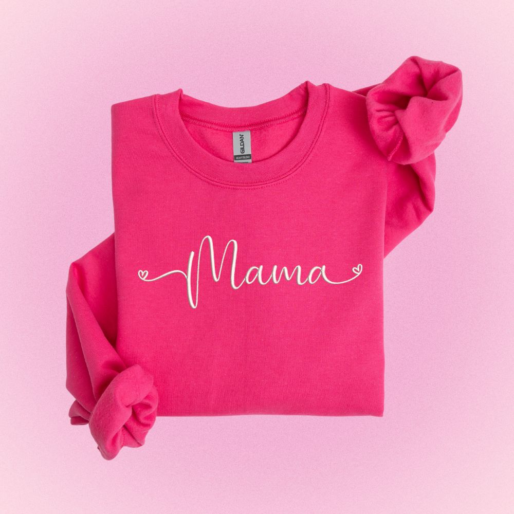 MAMA Cursive Embroidery - add kids&#39; names to the sleeves!