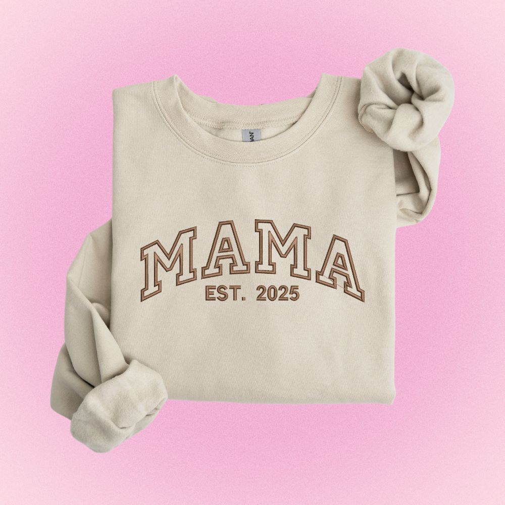 MAMA Custom Embroidery - custom EST. date and sleeve embroidery