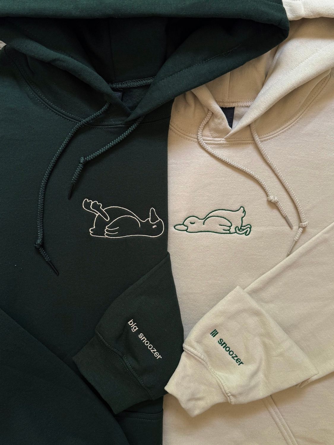Sleepy Geese Emrbodiery Set - custom sleeve embroidery