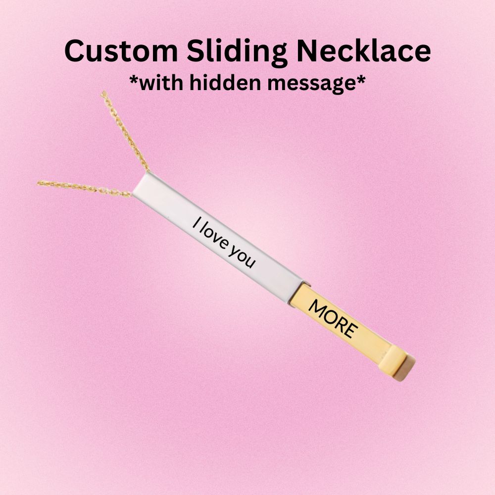 Wholesome Custom Engraved Sliding Necklace