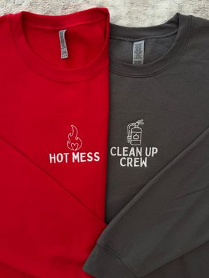 Hot Mess ~ Clean Up Crew Matching Embroidery Set