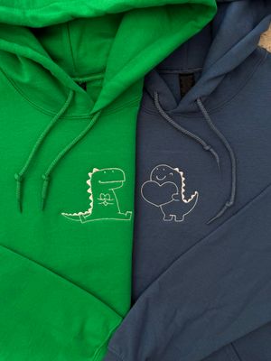 Dino Love Matching Embroidery Set
