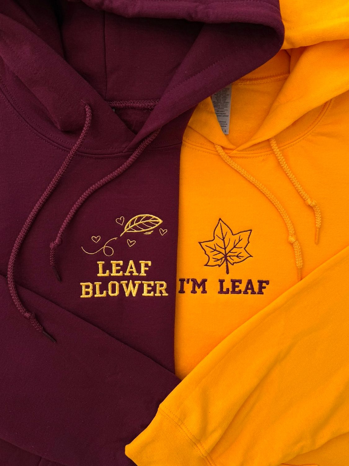 Leaf Blower ~ I&#39;m Leaf Matching Embroidery Set - custom sleeve option