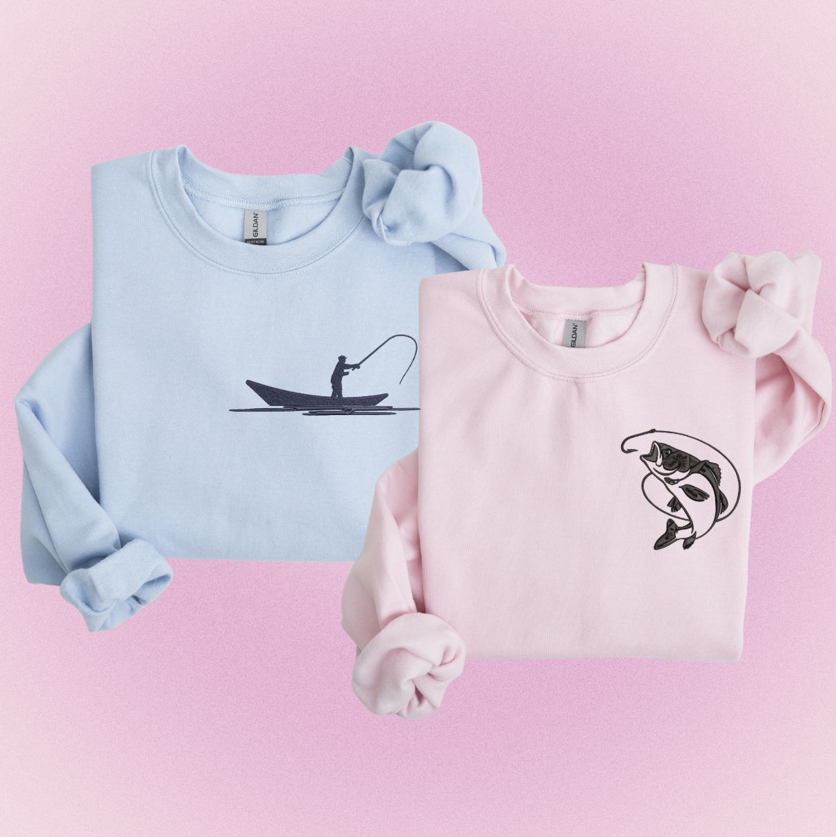 Fisherman + Bass Matching Couples Set - custom sleeves
