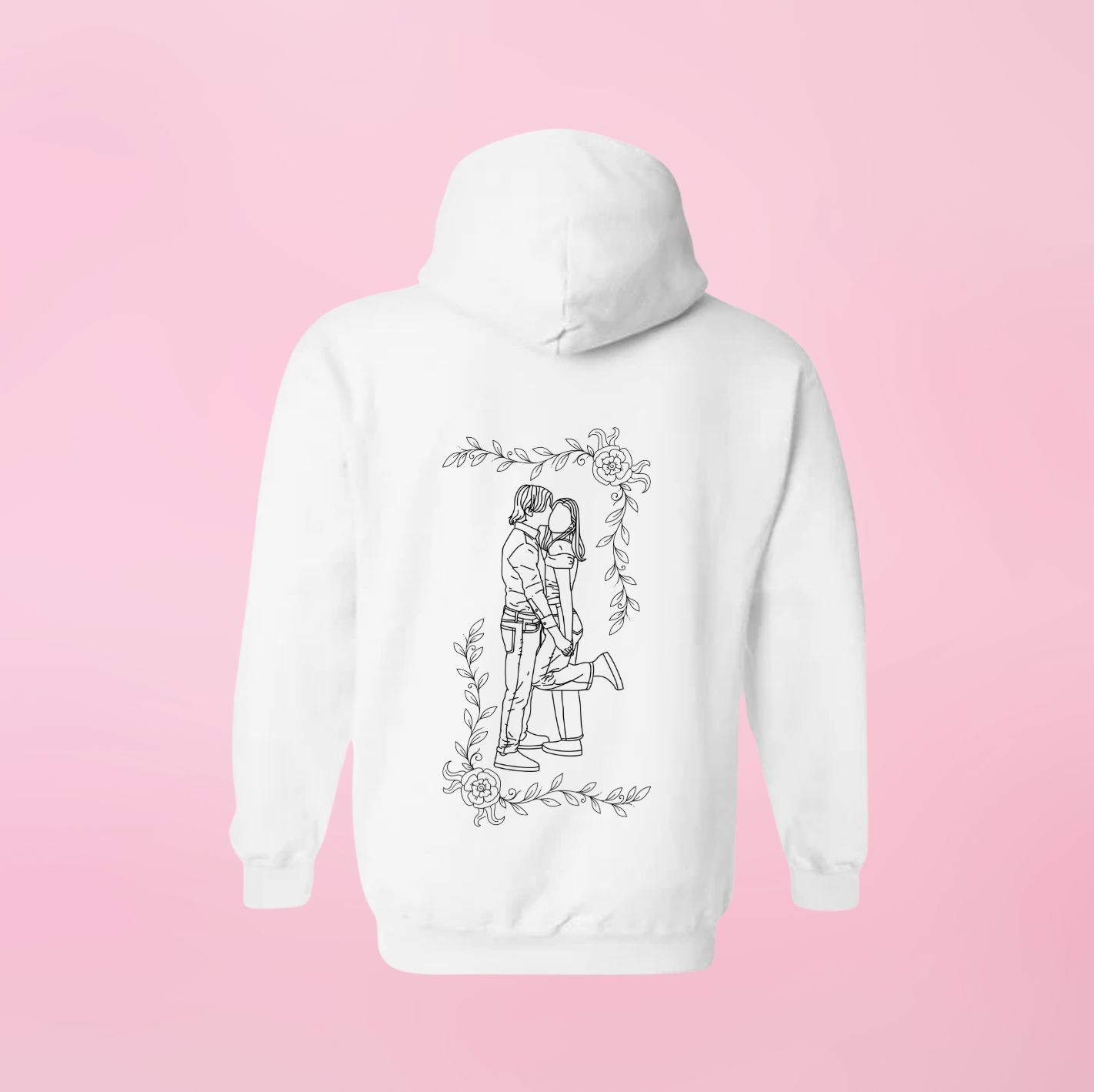 INDIVIDUAL Line Art Drawing out of Your Own Photo (back with frame)!