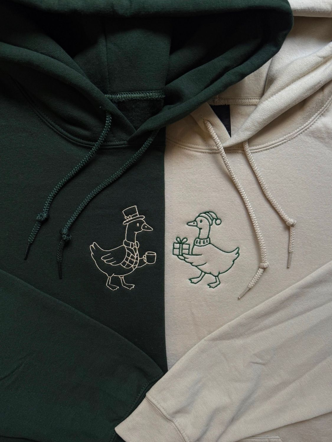 Christmas Goose Love Matching Embroidery Set