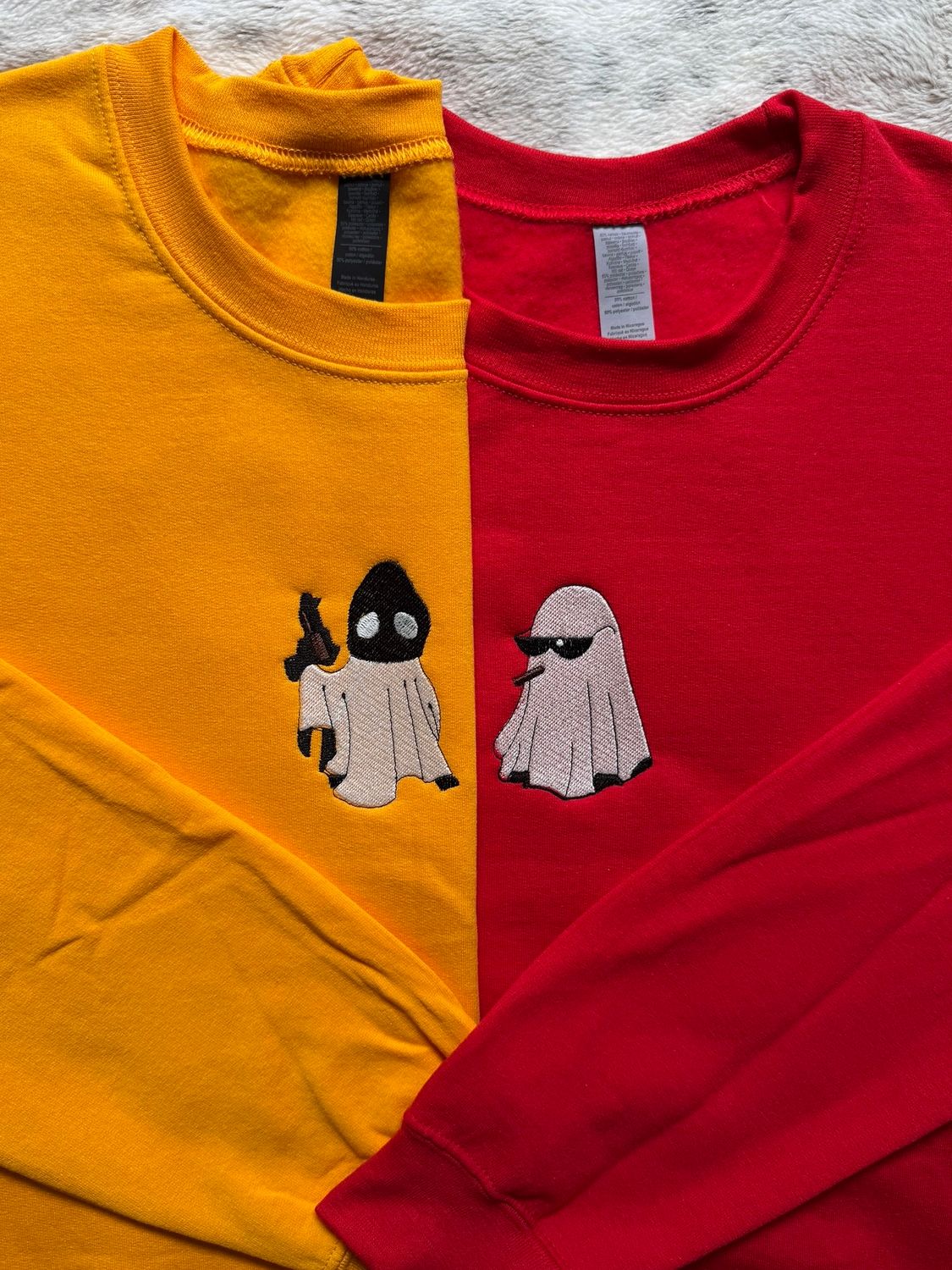 Ghost Partners In Crime Matching Embroidery Set - custom sleeves &amp; roman numerals under design option