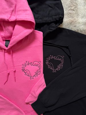 Dolphin Love Matching Embroidery Set - custom sleeves &amp; roman numerals under design option