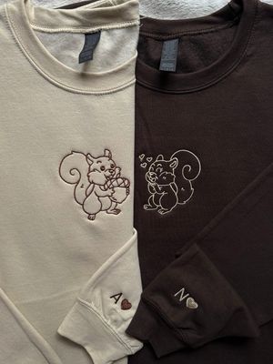 Squirrel Love Matching Embroidery Set