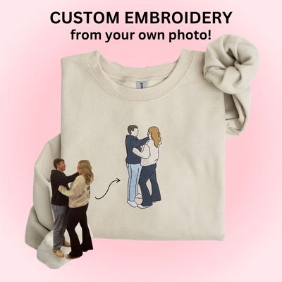 INDIVIDUAL Custom Color Drawing out of Your Own Photo! - custom sleeve option - insert picture below