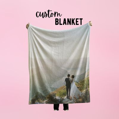 Custom Velveteen Plush Blanket from Your Own Photo!