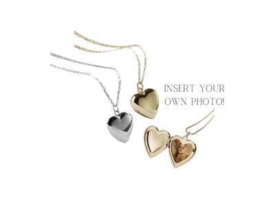 Heart Locket Necklace (you can insert your own picture)