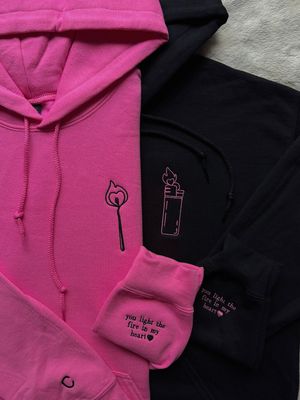 You Light The Fire In My Heart Matching Lighter &amp; Match Couples Set