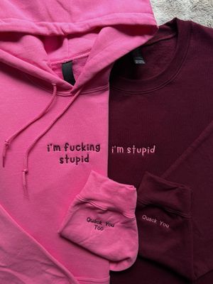 I'm Stupid Matching Embroidery Set