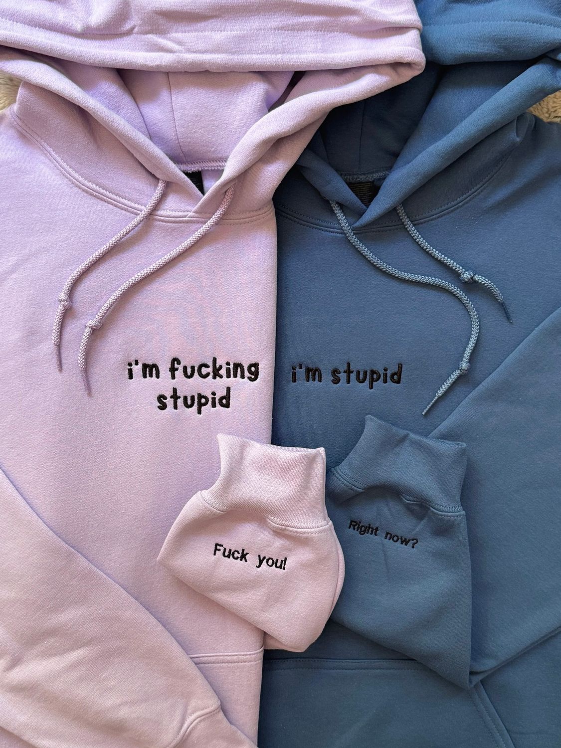 I'm Stupid Matching Embroidery Set