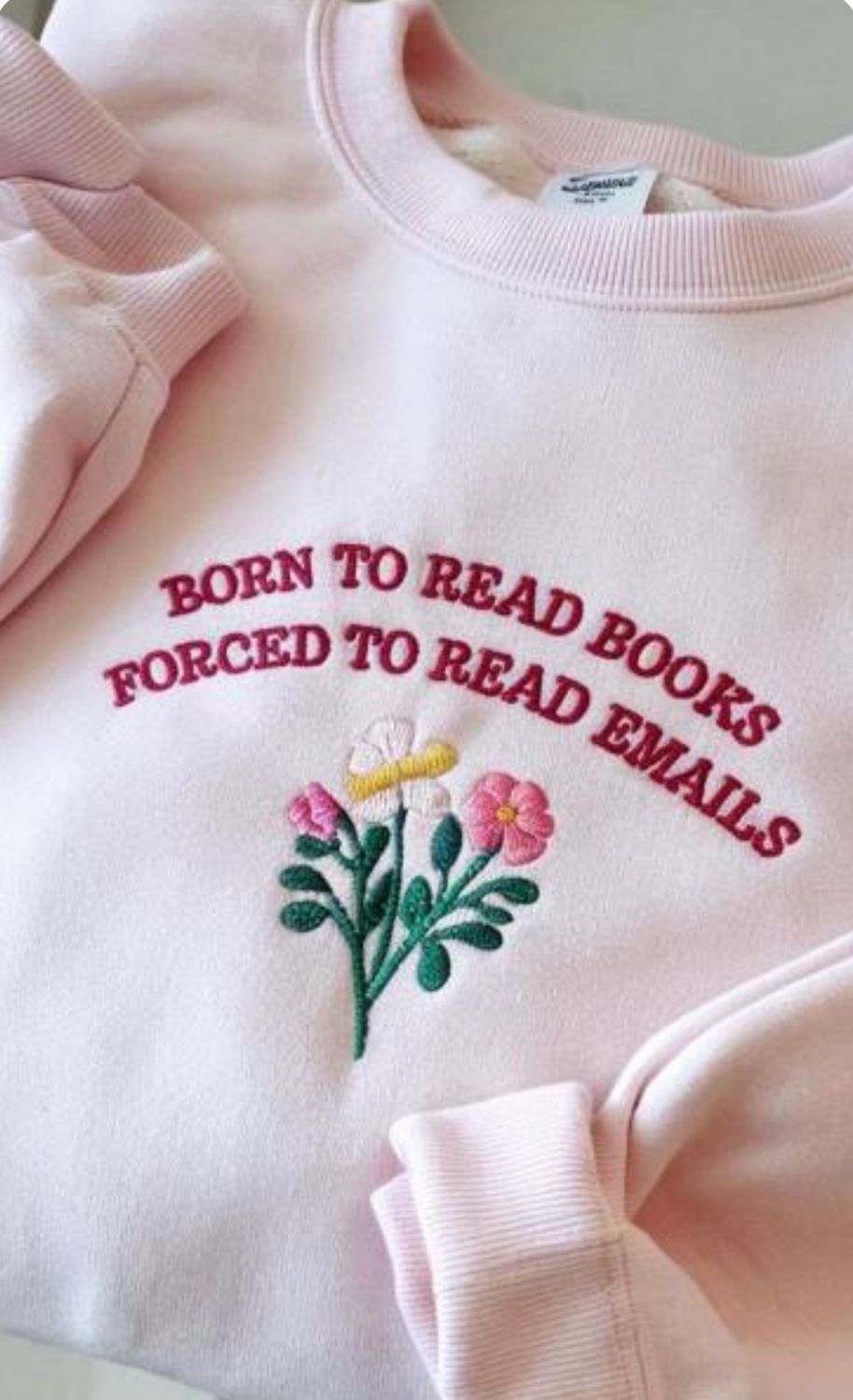 INDIVIDUAL Born to Read Books Embroidery